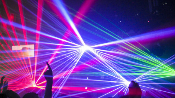 Laser,Show,At,A,Nightclub,Music,Event