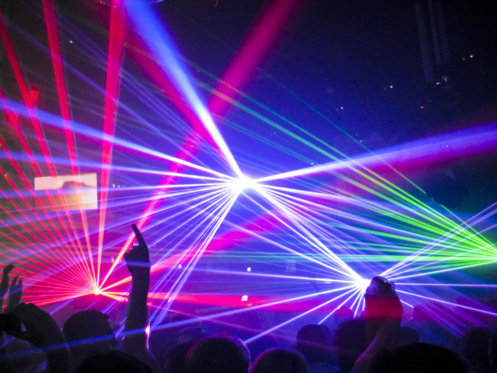 Laser,Show,At,A,Nightclub,Music,Event