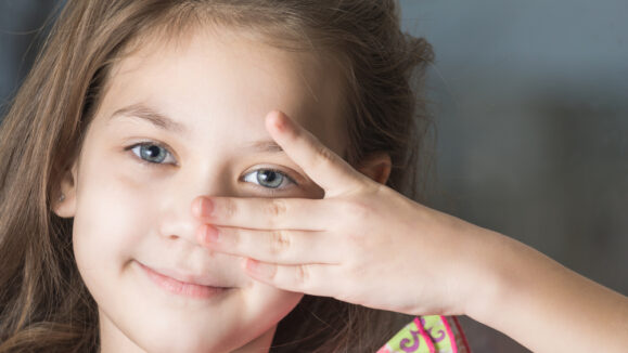 Beautiful,Eyes,Of,A,Child,With,Fingers,In,Eyes.